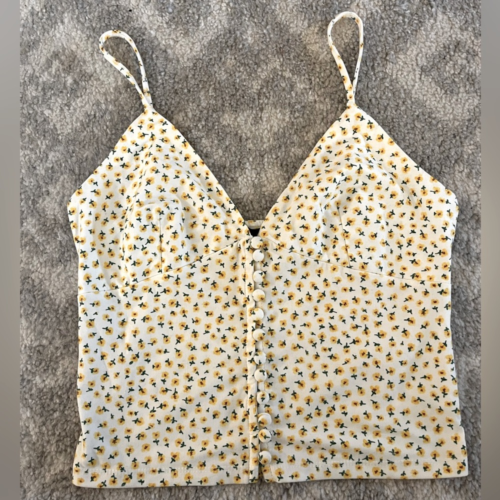 Yellow/White Flower Tank